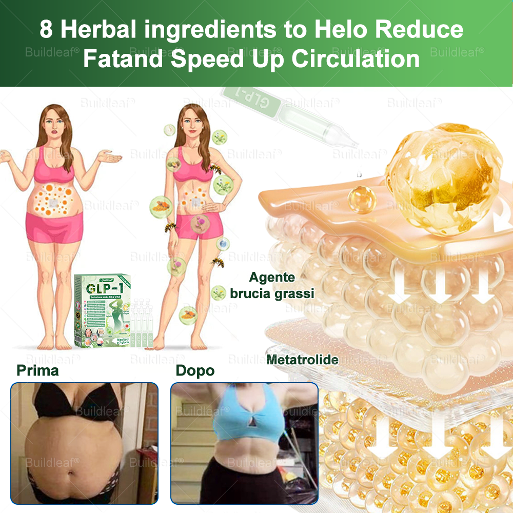 IT Negozio ufficialešBuildLeafĀ® GLP-1 8-in-1 Fit & Vital Soluzione Orale (Solo una volta al giorno, cambiamenti visibili in 7 giorni) ā
Per obesitĆ , salute cardiovascolare, diabete, apnea notturna, salute intestinale, problemi articolari e altro