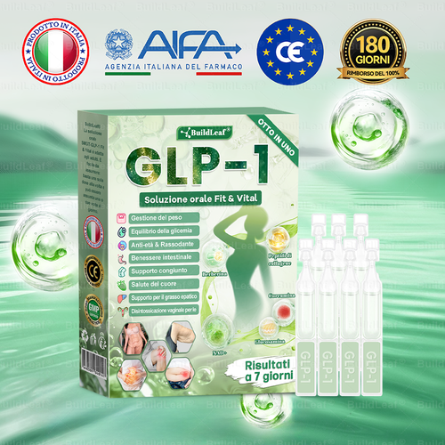 IT Negozio ufficialešBuildLeafĀ® GLP-1 8-in-1 Fit & Vital Soluzione Orale (Solo una volta al giorno, cambiamenti visibili in 7 giorni) ā
Per obesitĆ , salute cardiovascolare, diabete, apnea notturna, salute intestinale, problemi articolari e altro
