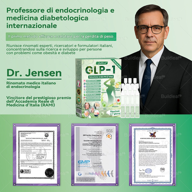 IT Negozio ufficiale🔥BuildLeaf® GLP-1 8-in-1 Fit & Vital Soluzione Orale (Solo una volta al giorno, cambiamenti visibili in 7 giorni) ✅ Per obesità, salute cardiovascolare, diabete, apnea notturna, salute intestinale, problemi articolari e altro