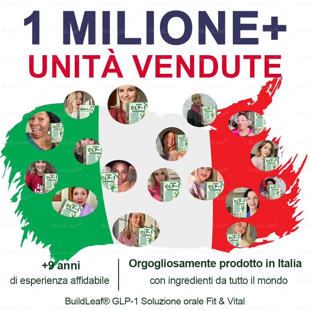 IT Negozio ufficiale🔥BuildLeaf® GLP-1 8-in-1 Fit & Vital Soluzione Orale (Solo una volta al giorno, cambiamenti visibili in 7 giorni) ✅ Per obesità, salute cardiovascolare, diabete, apnea notturna, salute intestinale, problemi articolari e altro