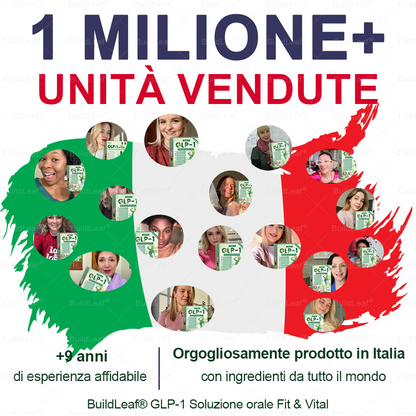 IT Negozio ufficiale🔥BuildLeaf® GLP-1 8-in-1 Fit & Vital Soluzione Orale (Solo una volta al giorno, cambiamenti visibili in 7 giorni) ✅ Per obesità, salute cardiovascolare, diabete, apnea notturna, salute intestinale, problemi articolari e altro