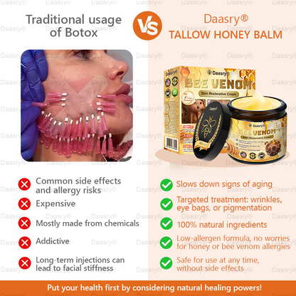 FDA Official: Daasry® Botox Bee Venom Skin Restoration Cream - Anti-aging, Hydrating, Skin Firming & Lifting, Skin Repair, Even Tone, Acne and Dark Spot Treatment, Wart and Mole Removal, and Psoriasis Relief.