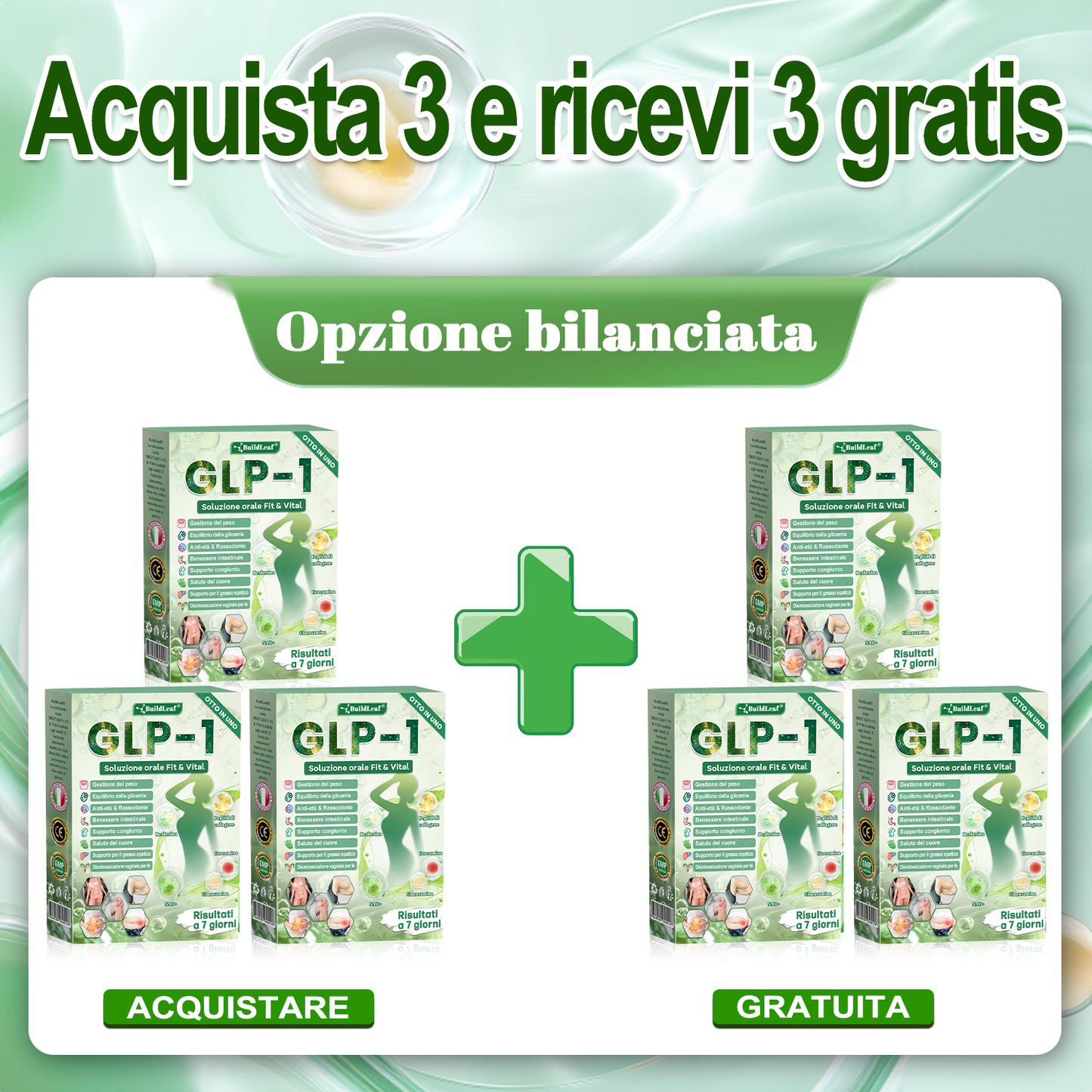 IT Negozio ufficiale🔥BuildLeaf® GLP-1 8-in-1 Fit & Vital Soluzione Orale (Solo una volta al giorno, cambiamenti visibili in 7 giorni) ✅ Per obesità, salute cardiovascolare, diabete, apnea notturna, salute intestinale, problemi articolari e altro
