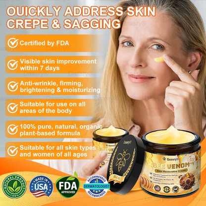 FDA Official: Daasry® Botox Bee Venom Skin Restoration Cream - Anti-aging, Hydrating, Skin Firming & Lifting, Skin Repair, Even Tone, Acne and Dark Spot Treatment, Wart and Mole Removal, and Psoriasis Relief.